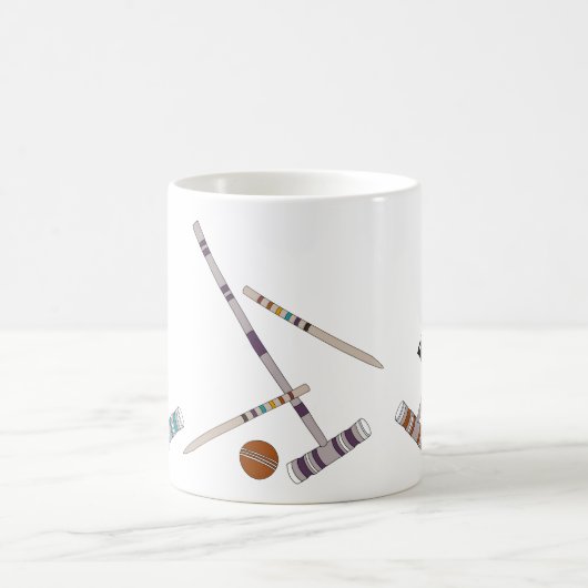 Croquet Set, Game Personalisiert Kaffeetasse (Mittel)