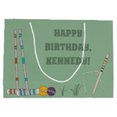 Croquet Set, Jade Green, Personalisiert Große Geschenktüte (Rückseite)