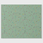 Croquet Set Lawn Games Jade Green Gemustert Geschenkpapier (Flach)