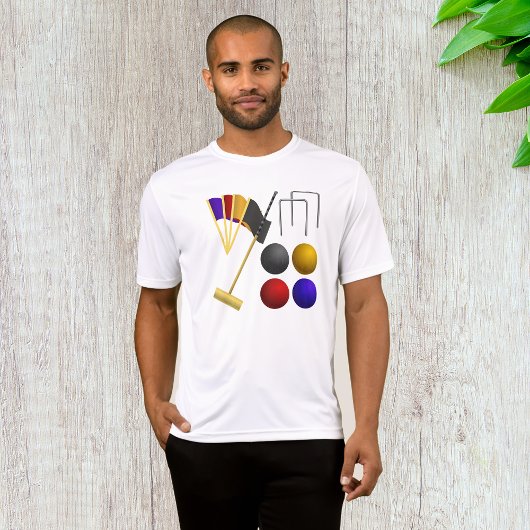 Croquet Set Mens Active T-Shirt