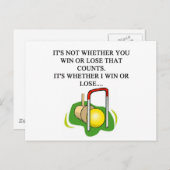 CROQUET-Spieler Postkarte (Vorne/Hinten)