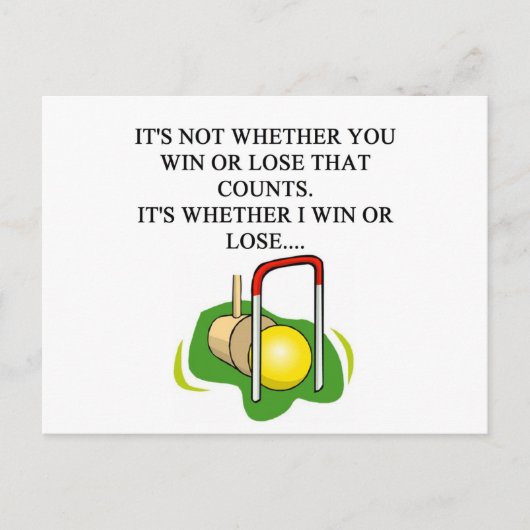 CROQUET-Spieler Postkarte (Vorderseite)