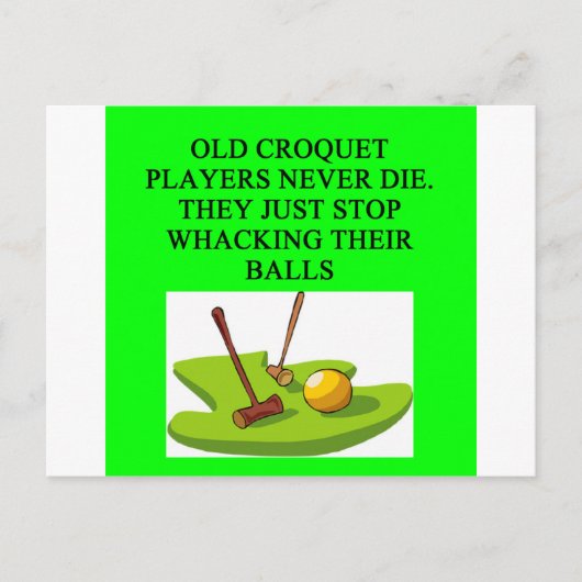 CROQUET-Spielerwitz Postkarte (Vorderseite)