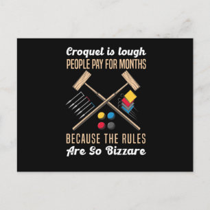 Croquet Sport Rich Rules Croquet Club Postkarte
