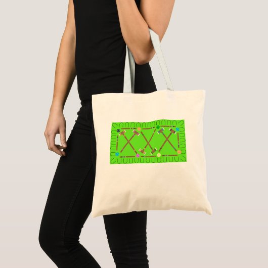 Croquet Tote Bag Tragetasche (Vorderseite (Produkt))