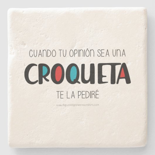 Croqueta Steinuntersetzer (Vorderseite)