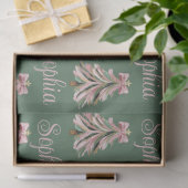 Croquette Bow Christmas Tree Personalized Name Seidenpapier (Geschenk)