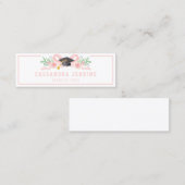 Croquette Pink Bow Abschluss Name-Karte Mini Visitenkarte (Vorne/Hinten)