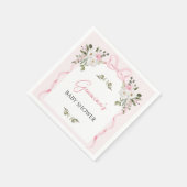 Croquette Pink Bow Arch Babydusche Papier Serviette (Ecke)