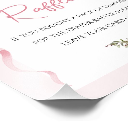 Croquette Pink Bow Arch Babydusche Windelunterschr Fotodruck (Ecke)