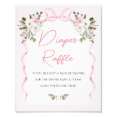 Croquette Pink Bow Arch Babydusche Windelunterschr Fotodruck (Vorne)