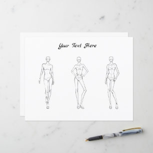Croquis für Designers von Vorlagen für weibliche M