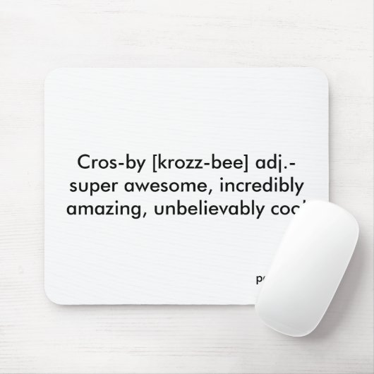 crosby Definition Sidney Mousepad (Mit Mouse)