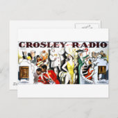 Crosley Radio Postkarte (Vorne/Hinten)