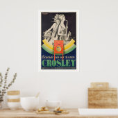 Crosley Radio Vintage Advertising Poster by (Küche)