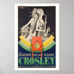Crosley Radio Vintage Werbeplakat von Poster