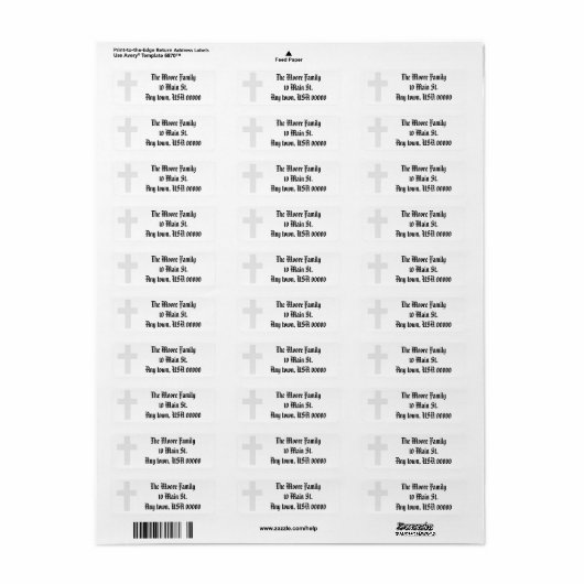 "Cross"-Adressetiketten (Vorne)