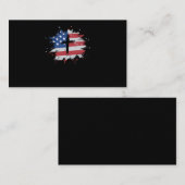 Cross American Flag Christian Men Visitenkarte (Vorne/Hinten)