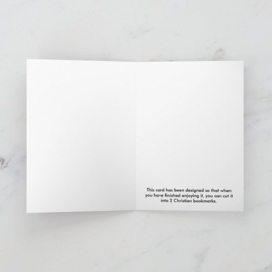 Cross and Abalone Scriptures Bookmarks NoteCard Karte (Innenseite)