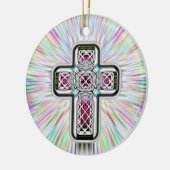 "Cross and Mountain Retreat"-Kette oder Keramik Ornament (Links)