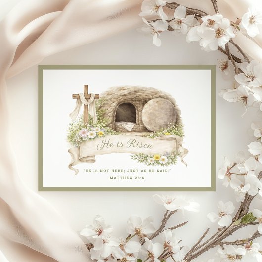Cross and Tomb | Resurrection Day Card Einladung
