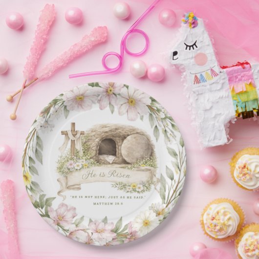 Cross and Tomb | Resurrection Day  Pappteller (Party)