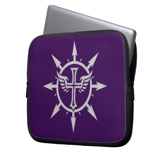 "Cross and Wings Emblem" Electronics Bag Laptopschutzhülle (Vorderseite Links)
