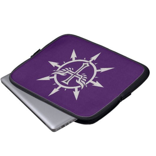 "Cross and Wings Emblem" Electronics Bag Laptopschutzhülle (Vorne Knopf)