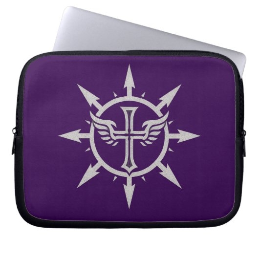 "Cross and Wings Emblem" Electronics Bag Laptopschutzhülle (Vorderseite)