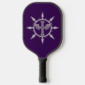 Cross and Wings Emblem Pickleball Schläger (Vorderseite)