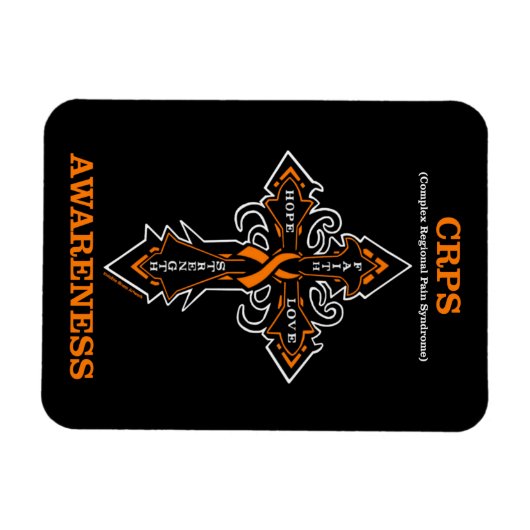 Cross/Awareness.. CRPS Magnet (Horizontal)