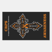 Cross/Awareness.. CRPS Rechteckiger Aufkleber (Vorderseite)