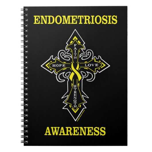 Cross/Awareness..Endometriosis Notebook Notizblock (Vorderseite)