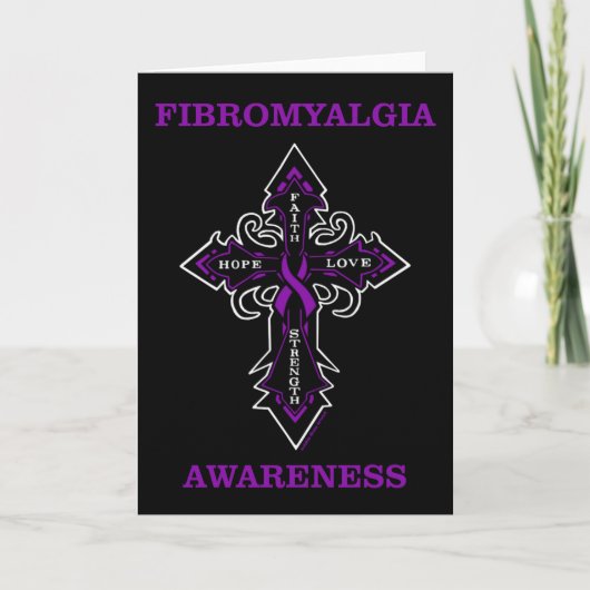 Cross/Awareness...Fibro Card Karte (Vorderseite)