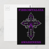 Cross/Awareness...Fibro Postcard Postkarte (Vorne/Hinten)