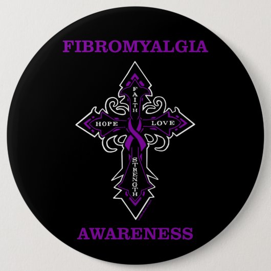 Cross/Awareness..Fibro-Taste Button (Vorderseite)