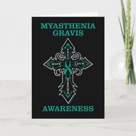 Cross/Awareness.. Myasthenia Gravis Card Karte (Vorderseite)