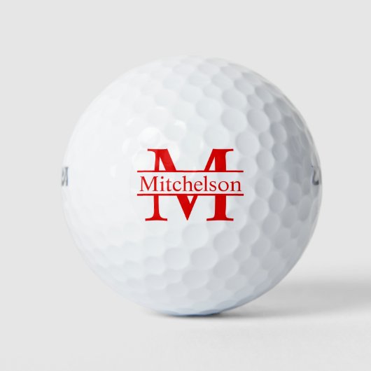 Cross Bar Red LR Mit Monogramm Golfball (Vorderseite)
