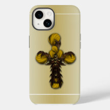 "Cross Blätter Abstraction", iPhone 14 Fall