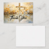 Cross Blume Vielen Dank Mitteilungskarte (Vorne/Hinten)