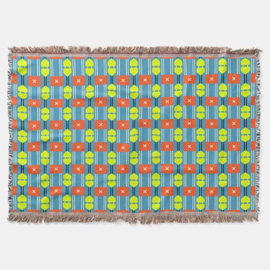 Cross Button Connector Throw Blanket Decke (Vorderseite)