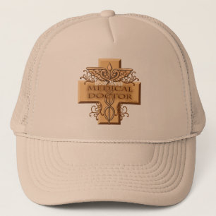 Cross Caduceus Doctor Hat Truckerkappe