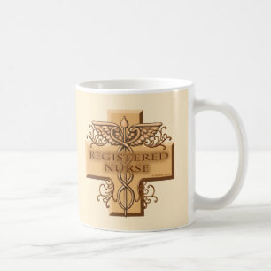 Cross Caduceus RN Nurse Kaffeetasse