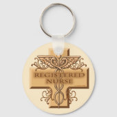 Cross Caduceus RN Nurse Schlüsselanhänger (Vorderseite)