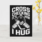 Cross Checking So Umarme ich, Eishockey-Trainer Pl Karte (Gelbe Blume)
