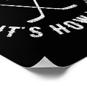 Cross Checking So Umarme Ich Lustige Eishockey Poster (Ecke)