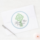 CROSS Christening, Dusche oder Erste Kommune Runder Aufkleber (Umschlag)