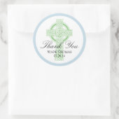 CROSS Christening, Dusche oder Erste Kommune Runder Aufkleber (Tasche)