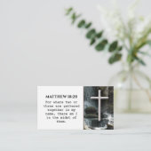  Cross Christlich BIBLE Verse Business Card Visitenkarte (Stehend Vorderseite)