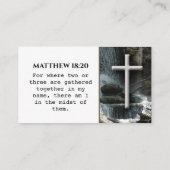  Cross Christlich BIBLE Verse Business Card Visitenkarte (Rückseite)